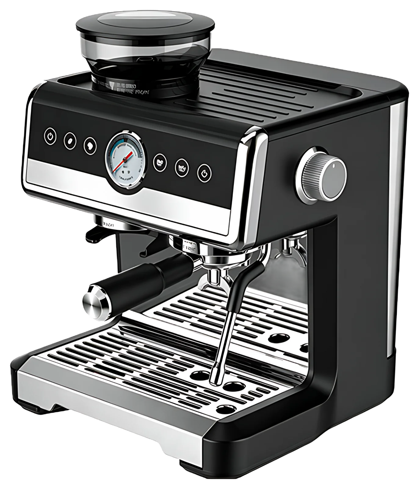 Programmable Semi-Automatic Professional Smart Powerful Pressure 20Bar Espresso Coffee Machine Grinder for Hotel Household